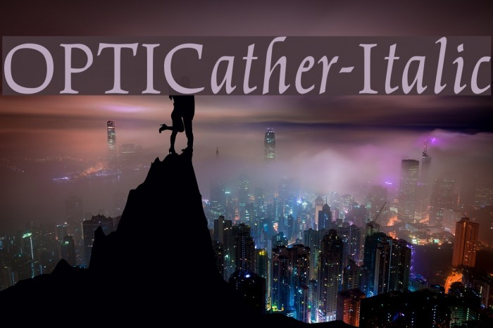 OPTICather-Italic Font examples