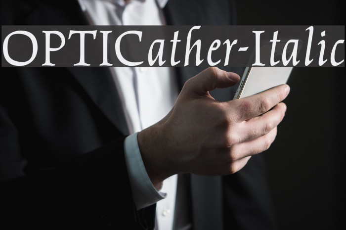 OPTICather-Italic Font examples