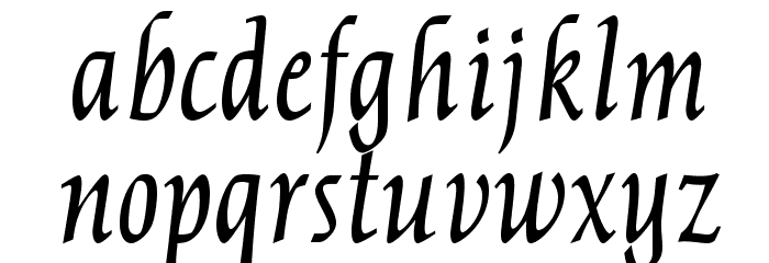 OPTICather-Italic Font LOWERCASE