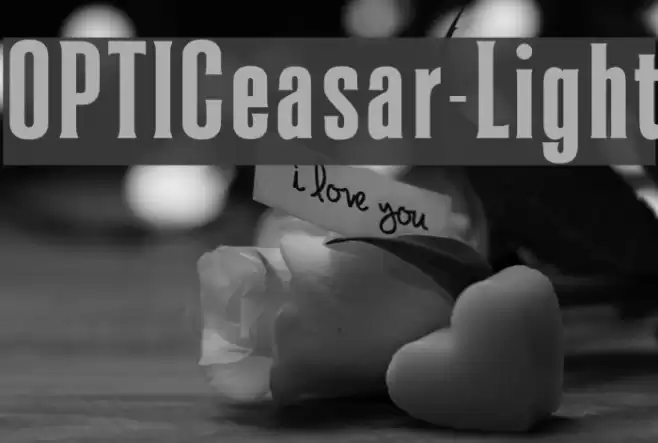 OPTICeasar-Light フォント examples