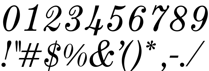 OPTICenturyExpandedTwo-Italic Font OTHER CHARS