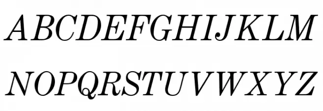 OPTICenturyExpandedTwo-Italic Fonte MAIÚSCULAS