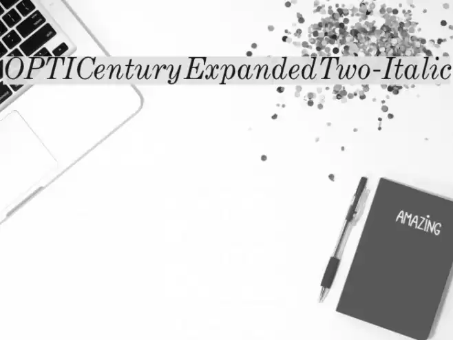 OPTICenturyExpandedTwo-Italic Fonte examples