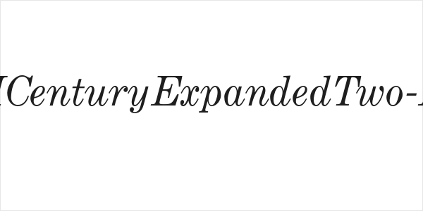 OPTICenturyExpandedTwo-Italic Logo