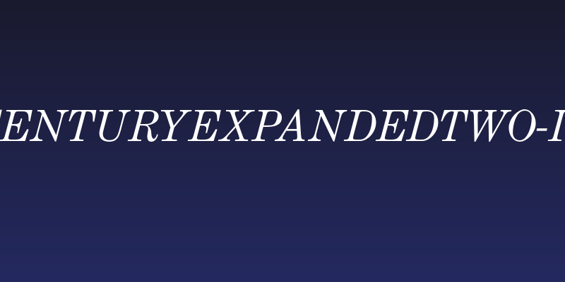 OPTICenturyExpandedTwo-Italic Social Header