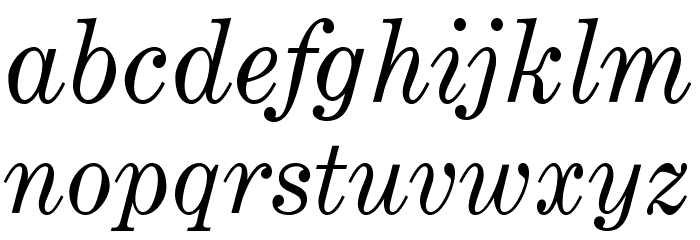 OPTICenturyExpandedTwo-Italic Font LOWERCASE