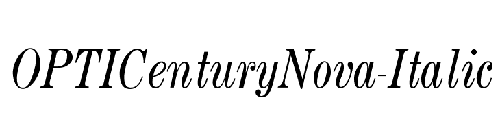 OPTICenturyNova-Italic Font