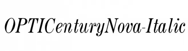 OPTICenturyNova-Italic  Скачать бесплатные шрифты