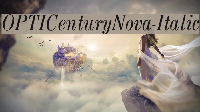 OPTICenturyNova-Italic Font examples