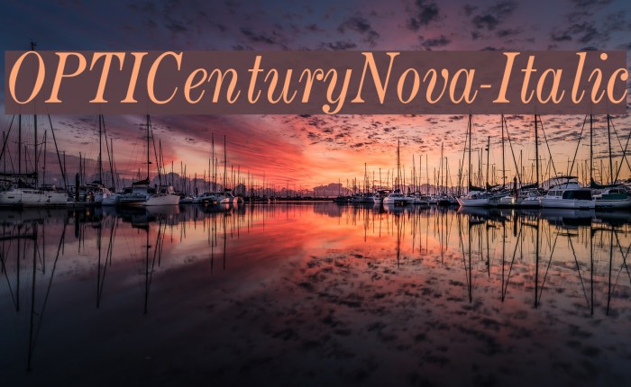 OPTICenturyNova-Italic Font examples
