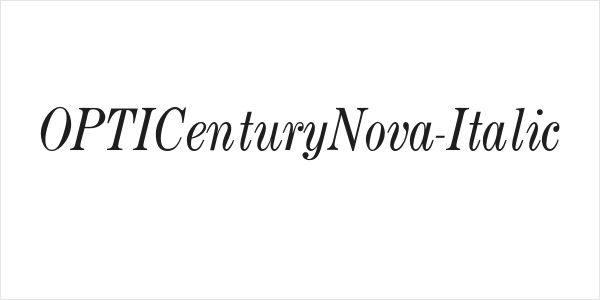 OPTICenturyNova-Italic Logo