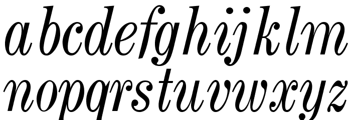 OPTICenturyNova-Italic Font LOWERCASE