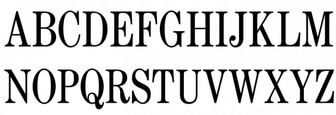OPTICenturyNova Шрифта ВЕРХНИЙ