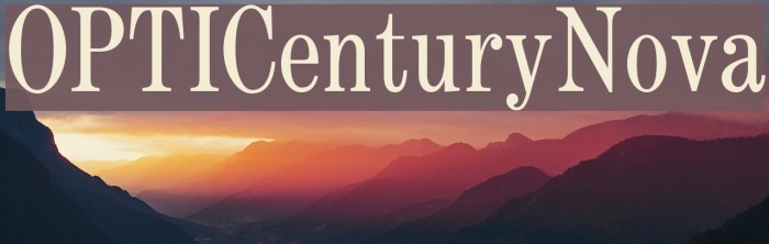 OPTICenturyNova Font examples