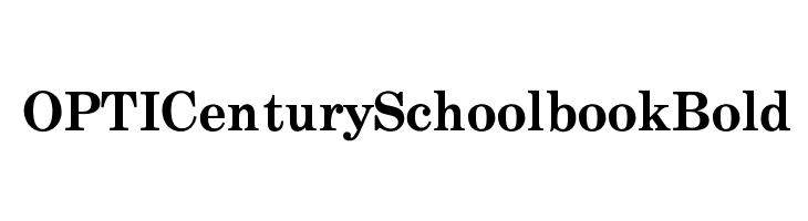 OPTICenturySchoolbookBold Font
