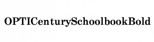 OPTICenturySchoolbookBold  Fuentes Gratis Descargar