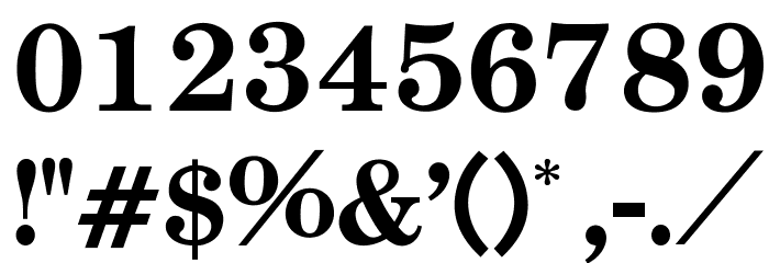 OPTICenturySchoolbookBold Font OTHER CHARS