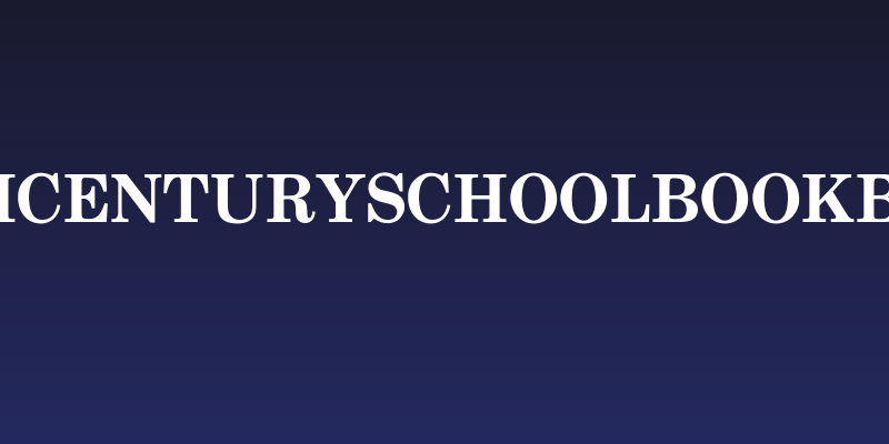 OPTICenturySchoolbookBold Social Header