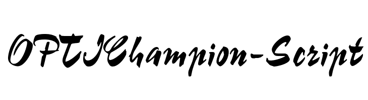 OPTIChampion-Script  フリーフォントのダウンロード