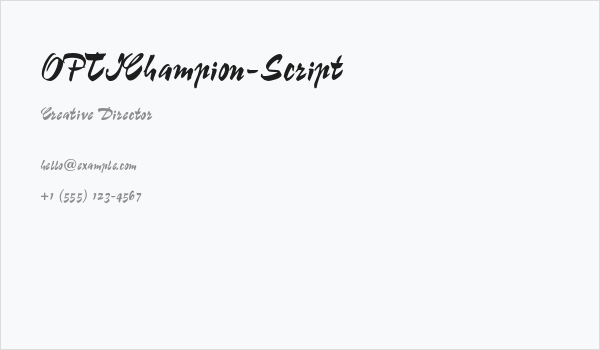 OPTIChampion-Script Business Card