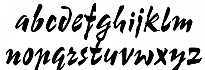 OPTIChampion-Script Schriftart Kleinbuchstaben