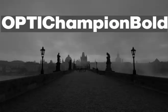 OPTIChampionBold Font examples