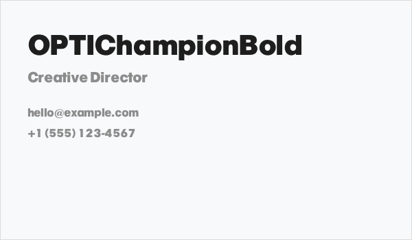 OPTIChampionBold Business Card