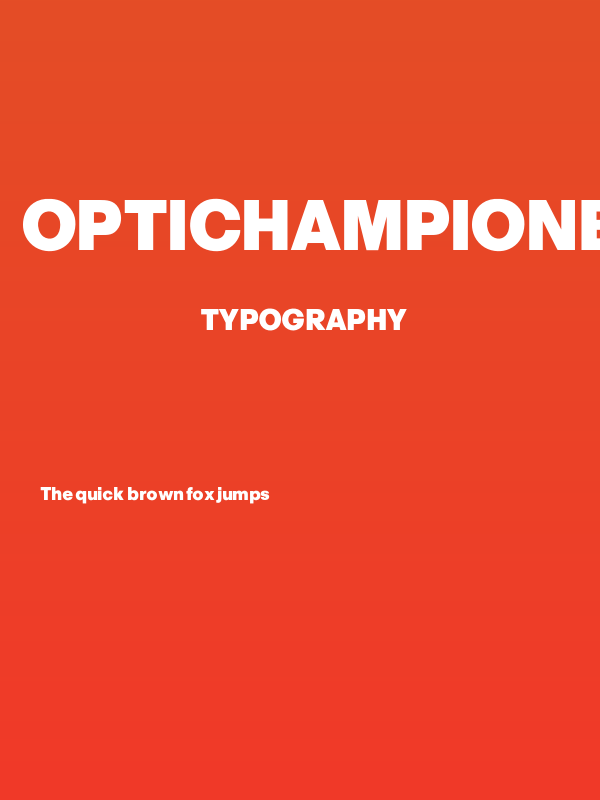 OPTIChampionBold Poster