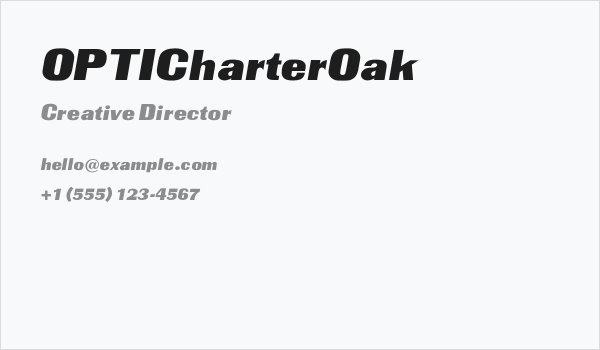 OPTICharterOak Business Card