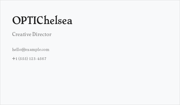 OPTIChelsea Business Card