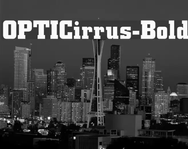 OPTICirrus-Bold Font examples