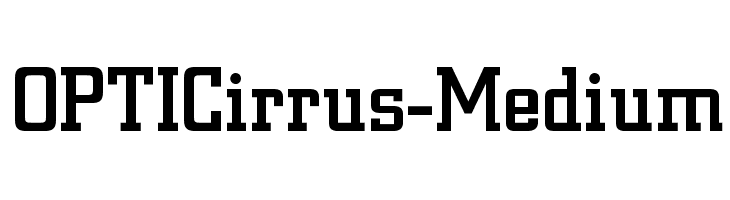 OPTICirrus-Medium Font