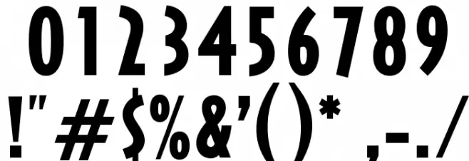 OPTICivet-BoldCond Font OTHER CHARS