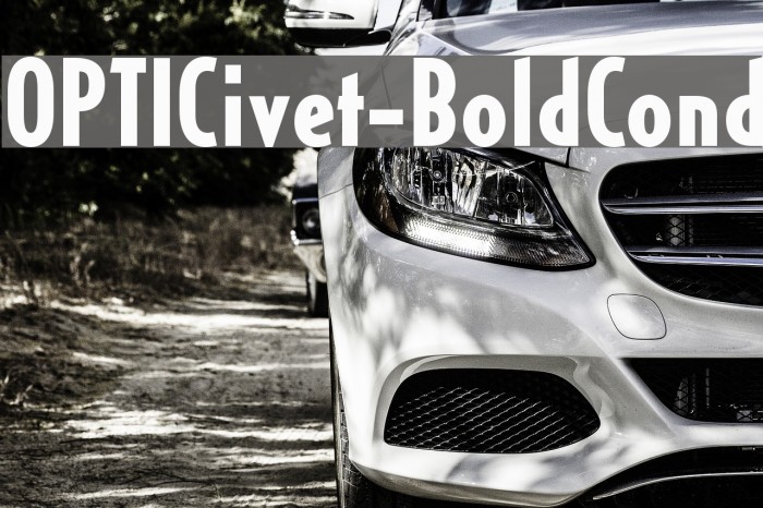 OPTICivet-BoldCond Font examples