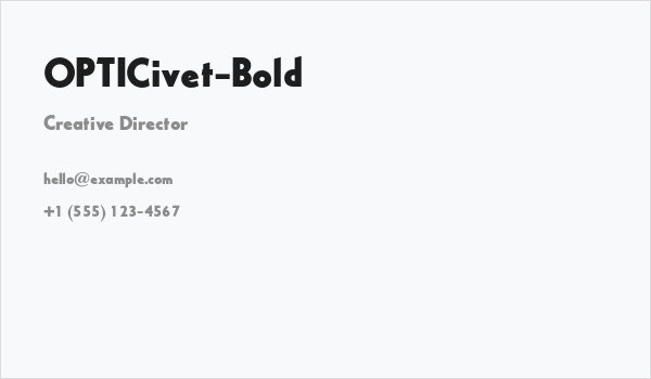 OPTICivet-Bold Business Card
