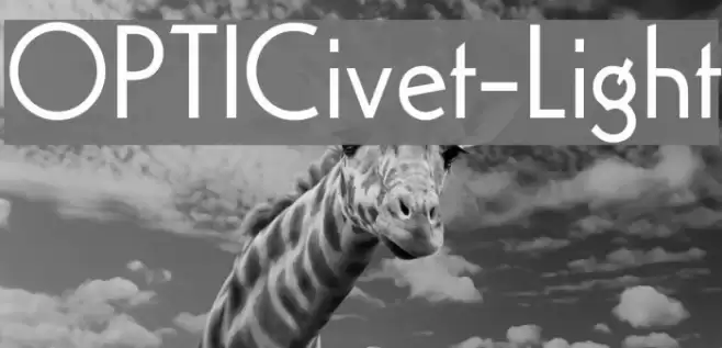 OPTICivet-Light Font examples