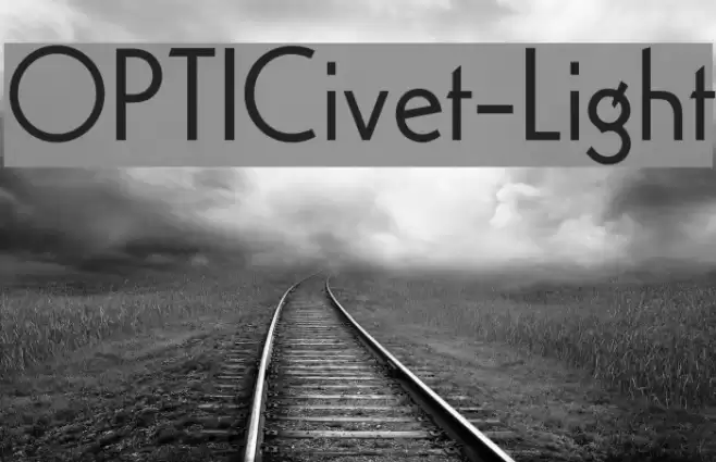 OPTICivet-Light Font examples