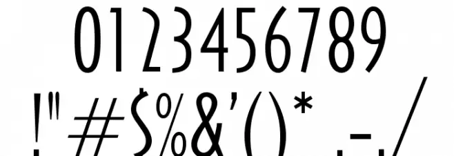 OPTICivet-LiteCondensed Font OTHER CHARS