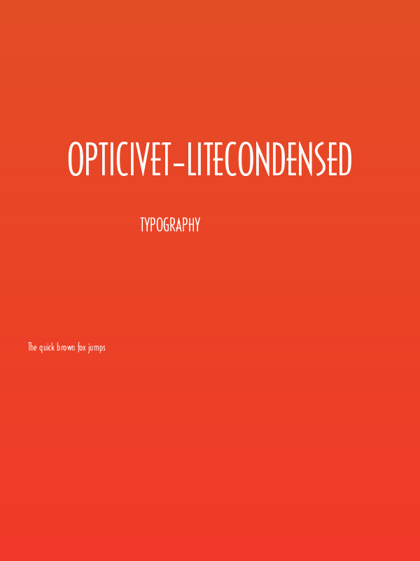 OPTICivet-LiteCondensed Poster