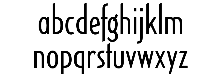 OPTICivet-LiteCondensed Font LOWERCASE