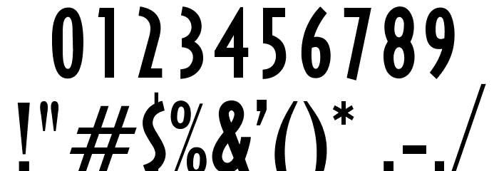 OPTICivet-MediumCond Font OTHER CHARS