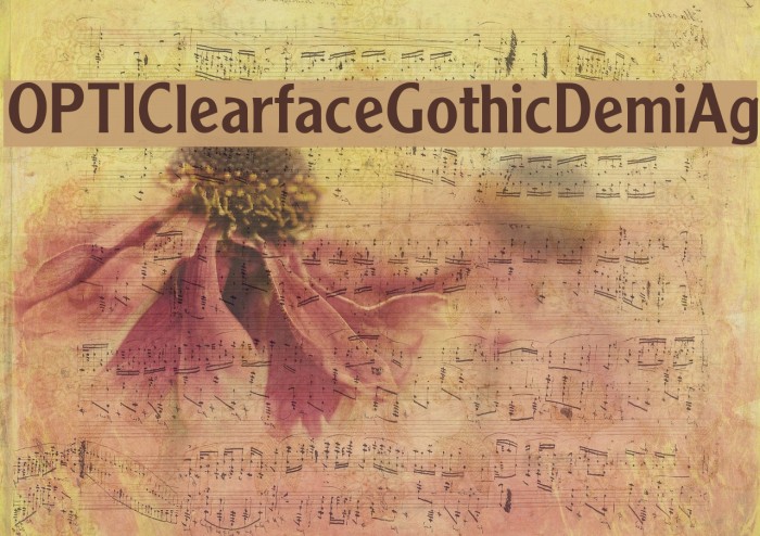 OPTIClearfaceGothicDemiAg Font examples
