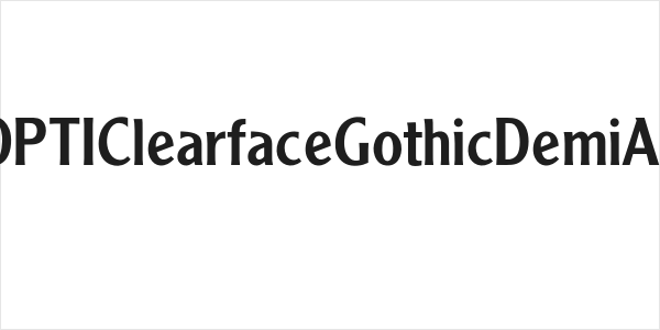 OPTIClearfaceGothicDemiAg Logo