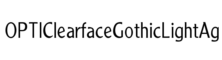 OPTIClearfaceGothicLightAg Font