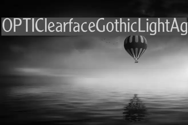 OPTIClearfaceGothicLightAg Шрифта examples