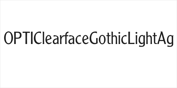 OPTIClearfaceGothicLightAg Logo