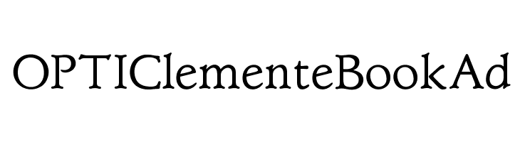 OPTIClementeBookAd Font