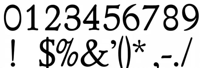 OPTIClementeBookAd Font OTHER CHARS