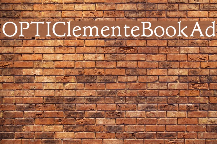 OPTIClementeBookAd Font examples