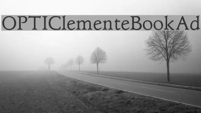 OPTIClementeBookAd Font examples